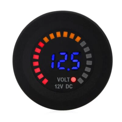 WATERWICH 12V for DC Voltmeter Color LED Digital Display Volt Meter Voltage Scale Gauge Te
