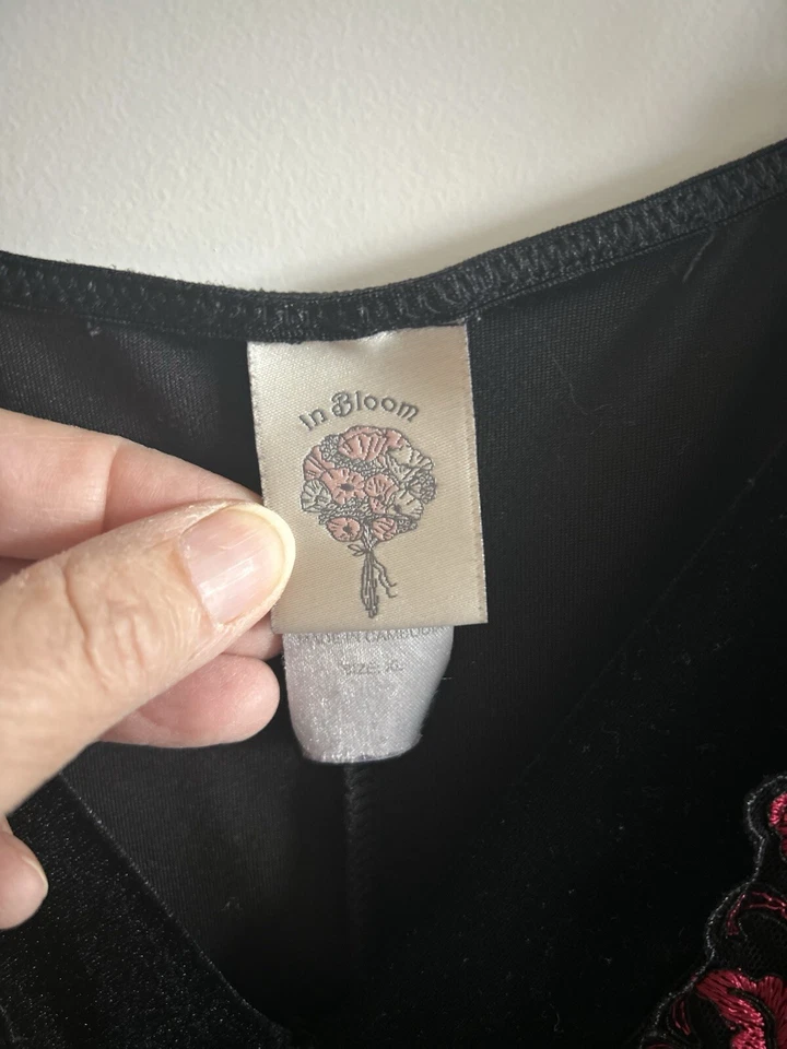 В Bloom черный красный бархат смесь Chemise кружева Slipdress Nightie Babydoll XL сексуальный - Изображение 4 из 4