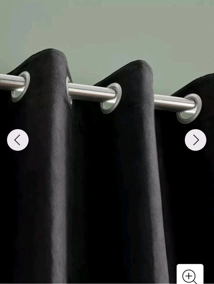 Catherine Lansfield Faux Suede 90x90 LinedEyelet Curtains Black CHEAPEST ON EBAY
