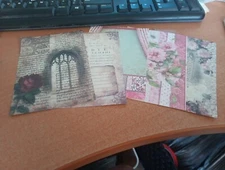 5X NOSTALGIC/VINTAGE SHEETS FOR SCRAPBOOKING NEW CIRCA 13X9 CM NEW (VIN1452)