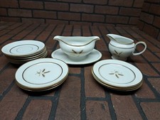 Vintage ROSENTHAL GOLDEN WHEAT Gravy Boat 6" Saucer Plate Bundle