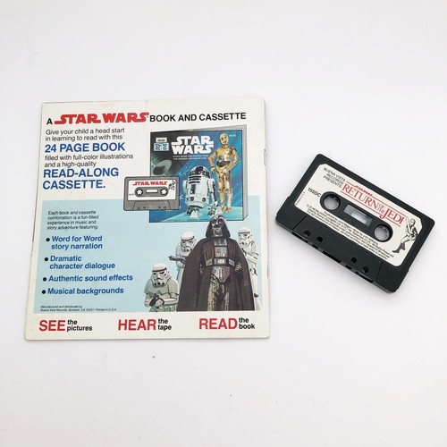 Vintage Star Wars Read Along 24 Page Book + Cassette Tape Return Of The Jedi - Picture 2 of 11