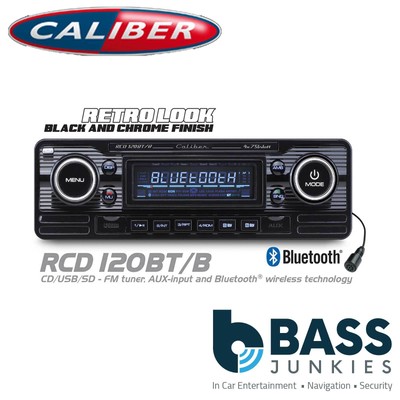 Caliber Vintage Classic Bluetooth Cd Mp3 Usb Sd Car Stereo Radio