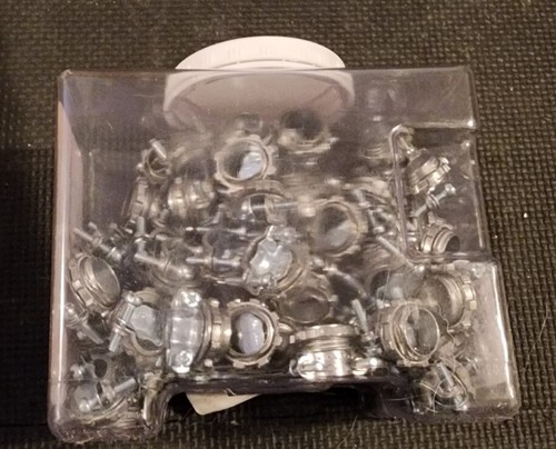 Halex 05103B 3/8" Non Metallic Clamp Connector - 75 Remaining in Box - Picture 2 of 3