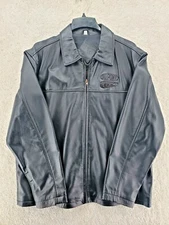 Leather Coat Dupont Motor Sports lined zip Chukkers by Midwest Men's Black