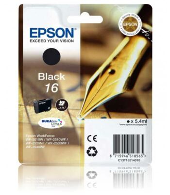 T1621 Epson 16 Original Tintenpatrone Schwarz (Stift und Kreuzworträtsel) C13T16214012