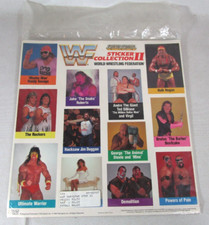 1988 WWF Titan Sports Superstar Sticker Collection 2 Sheet Hogan Andre Macho Man