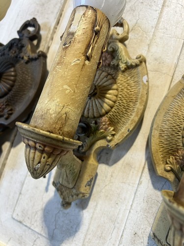 Four Antique M.L.F. Markel 1927 Art Deco Wall Sconces - Picture 8 of 13