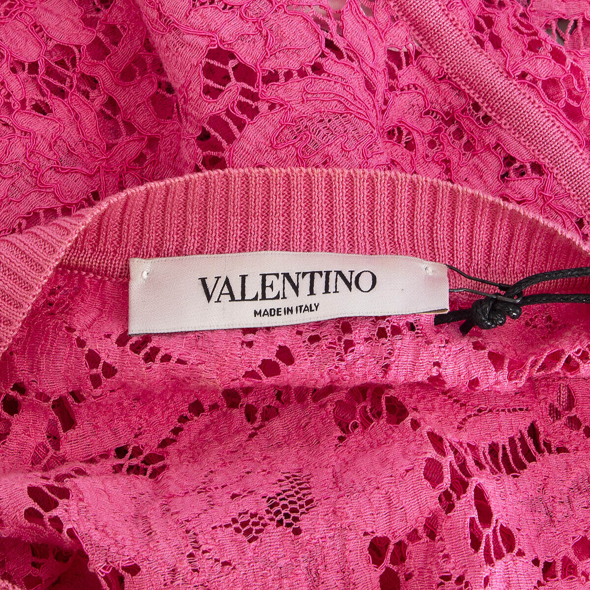 66040 auth VALENTINO hot pink cotton OVERSIZED LA… - image 6