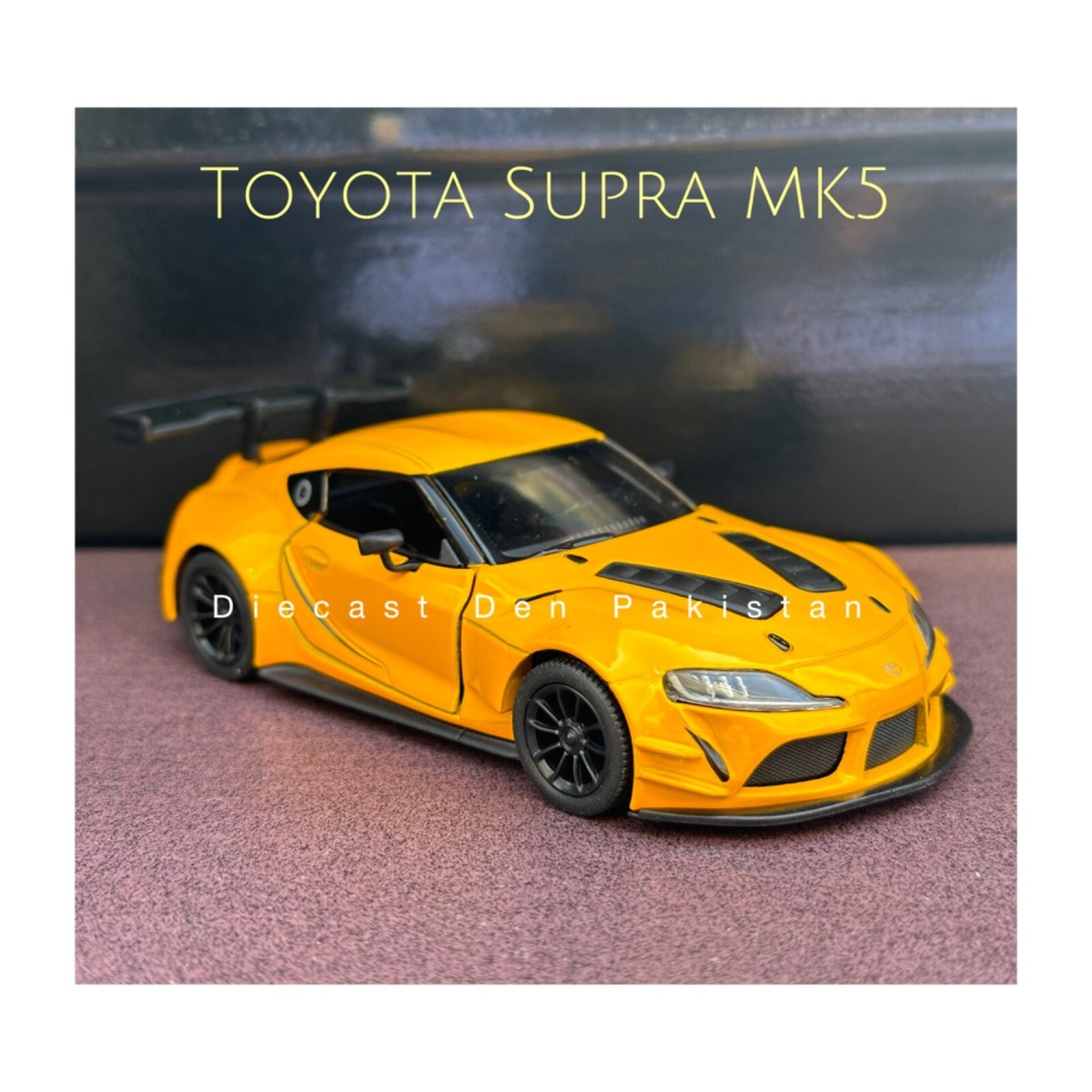 Toyota Supra MK5 Yellow Kinsmart 1:36 Diecast Model Car | eBay
