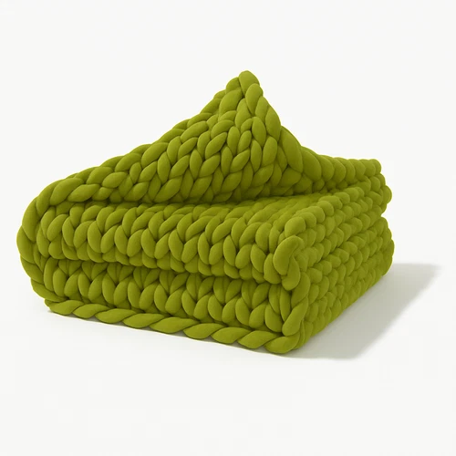 Gravity Chunky Knit Weighted Blanket (Single - 48" x 65" - 10lbs) in Olive