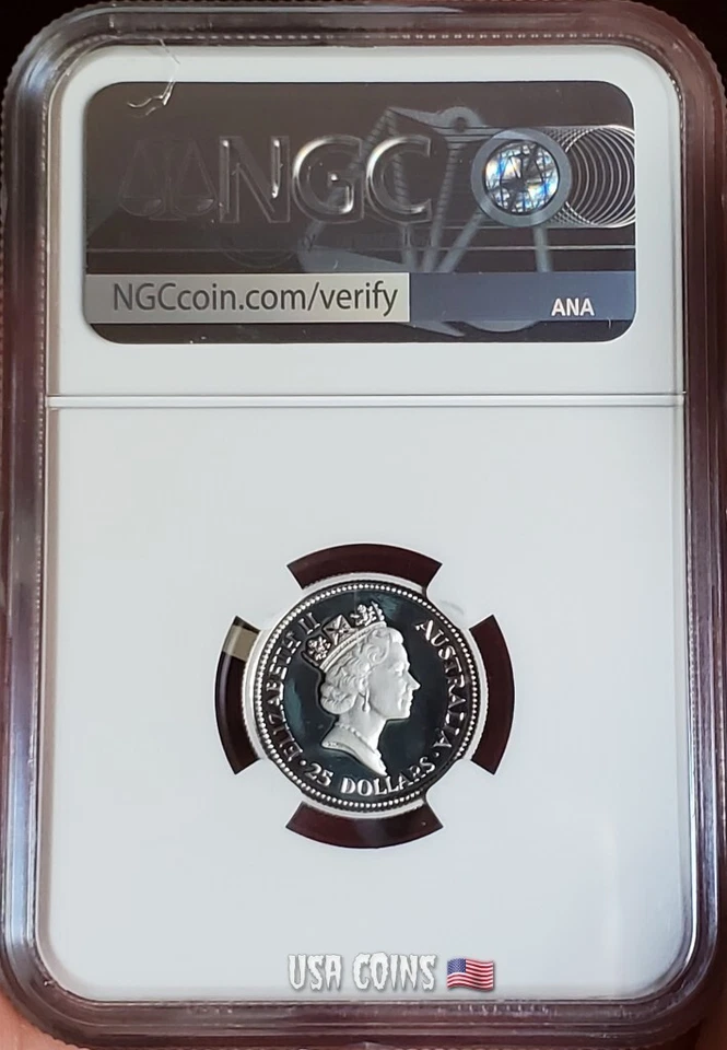 1989-P 1/4 Oz PLATINUM $25 Australian KOALA NGC PF69DCAM Proof Coin. - Image 4 of 4