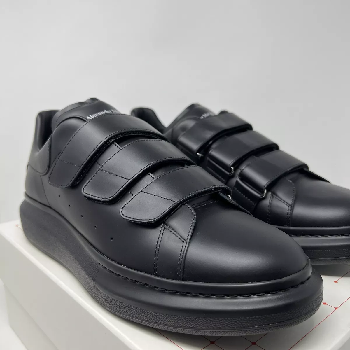 Lazard Black Leather Shoe Sandal for Men