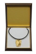 Briard type 2 - gold plated necklace with image of a dog, quality, Art Dog IE