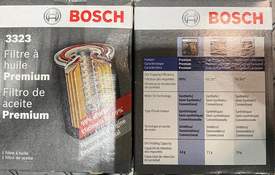 博世发动机机油过滤器-优质机油过滤器博世 3323 (2 件装) — 第 2/2 张图片
