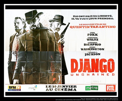 DJANGO UNCHAINED Tarantino French Billboard Vintage Movie Poster Original 2013