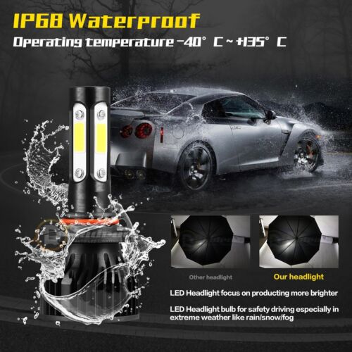 4-Side 9005 9006 LED Headlight Bulb Combo Kit High Low Beam 6000K 240W 36000LM - Bild 10 von 18