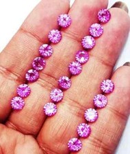 19.10CT Natural Pink Sapphire Round Cut 6mm 20pcs Lot Loose Gemstone Q12