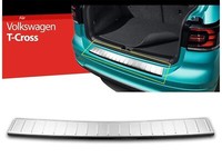 Ladekantenschutz FüR VW T-Cross Ab 2017-2023 Edelstahl StoßStangenschutz Silber