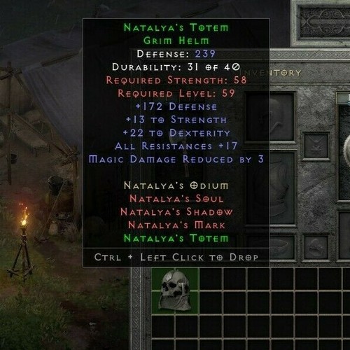 Natalya's Totem Helm Diablo 2 Resurrected PC Softcore EU/US/Asia