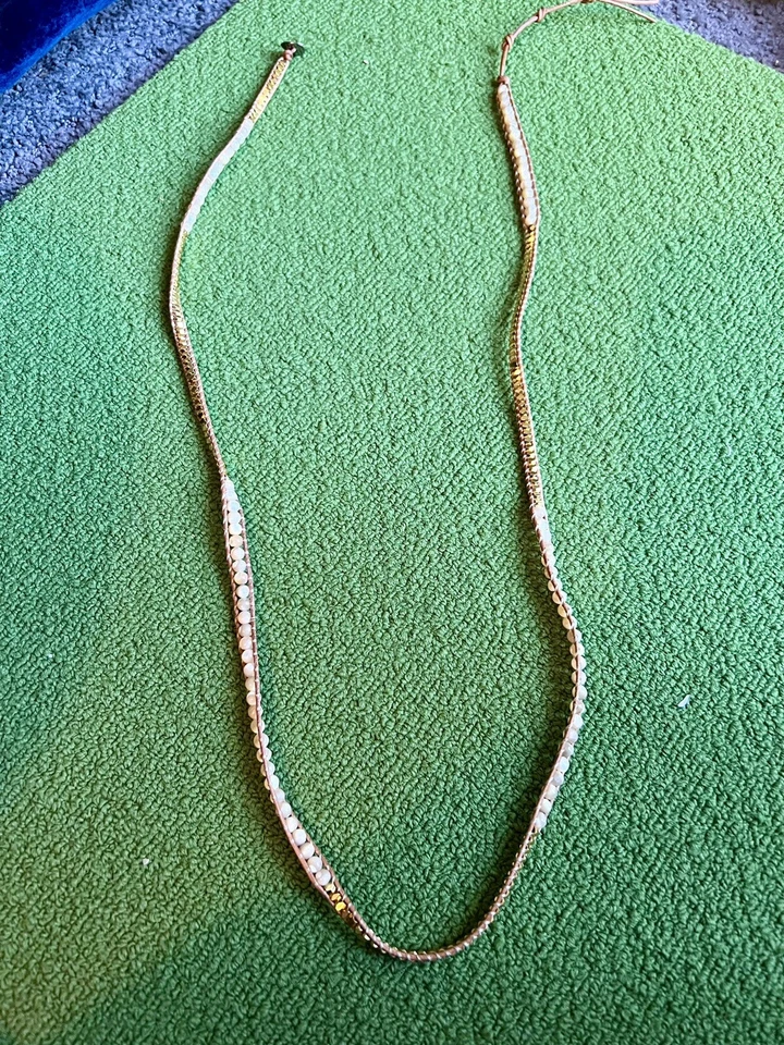 "Brazalete/Collar Hecho a Mano 36"" Ojo de Gato Cuarzo Cuentas Cuero Envolvente - Artesanal" Foto 2 de 4