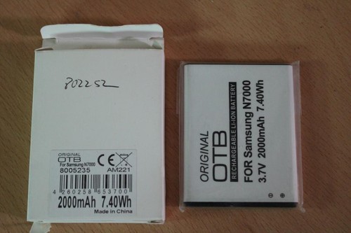 Samsung Galaxy Note 1 GT-N7000 Akku | 3.7V | 2000mAh | 7.40Wh | unbenutzt