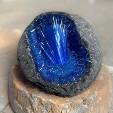 Rare Blue Goethite Crystal Quartz Energy Ore Mineral Specimen Healing Decoration