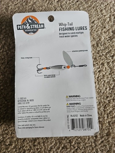 Esche da Pesca Path & Stream a Coda di Frusta 5 Pezzi, 3 Set NUOVE - Foto 3 di 3