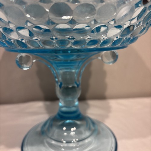 EAPG Adams Thousand Eye Large Blue Covered Compote 12” Tall RARE #130 Ca. 1880’s - Picture 6 of 14