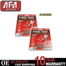 New 2pcs Swiss Tech 6 In 1 Utili-Key Tool Keyring Keychain Screwdrive Pocket