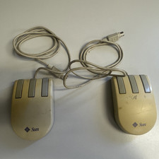 (2) Sun Microsystems 3-Button Mechanical Mous...