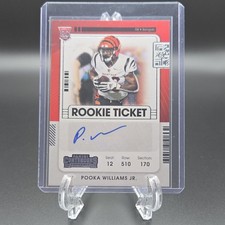 Panini 2021 Contenders Rookie Ticket Pooka Williams Jr. #287 Autograph Bengals