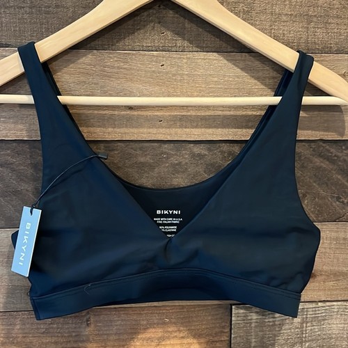 NWT Bikyni Women's The Pullover Bikini Swim Top in Jet Black - Picture 3 of 8