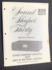 ADC SS-30 Sound Shaper Thirty 30 Graphic Equalizer Service Manual Photocopy
