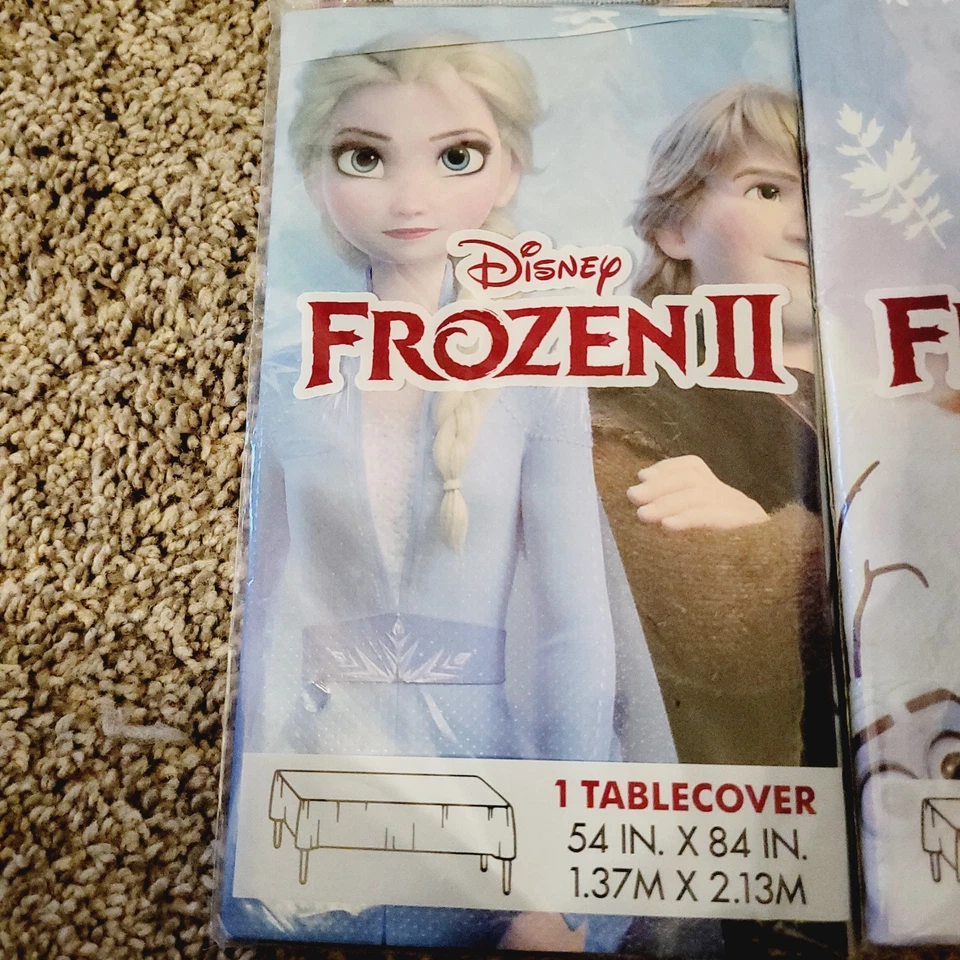 NEW Lot 5 Disney Frozen II Plastic Table Covers 54 X 84 Party Supplies Elsa Anna - Image 4 of 4