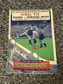 1952 FA Cup Final Arsenal v Newcastle United Football Programme See Photos