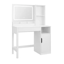 Mainstays MSS536249972307 et Ready with Me GRWM Vanity Table with Lighted Mirror