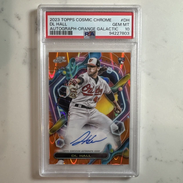 2023 Topps Cosmic Chrome DL Hall #CCA-DH Color Match Rookie RC Auto PSA 10 /25