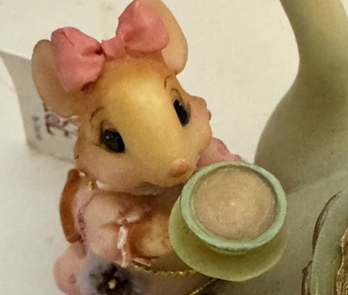 1999 Mouse in the House Collection Trinket Box 70002 Tea Time Magic W Tag - Picture 7 of 10