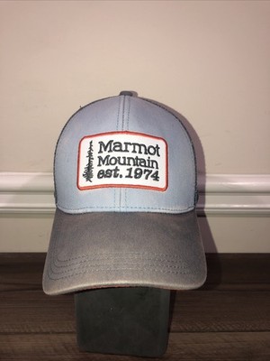Marmot mountain baseball cap/hat faded blue look adjustable￼