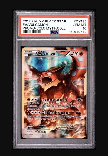 Pokemon Card Volcanion XY185 Holo XY Black Star Promo PSA 10 GEM MINT