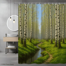 Birch Trees Shower Curtain - Nature Inspired Decor