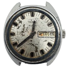 Vintage Slava Day Date Men's Mechanical Wristwatch 2428 RussiaSteel & Chrome