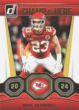 2024 Donruss #11 Drue Tranquill Champ is Here INSERT CHIEFS