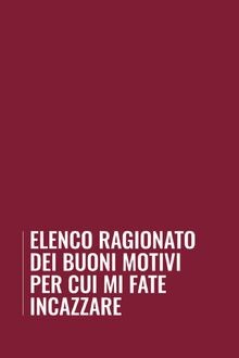 Elenco Ragionato dei Buoni Motivi per cui Mi Fate I... | Buch | Zustand sehr gut