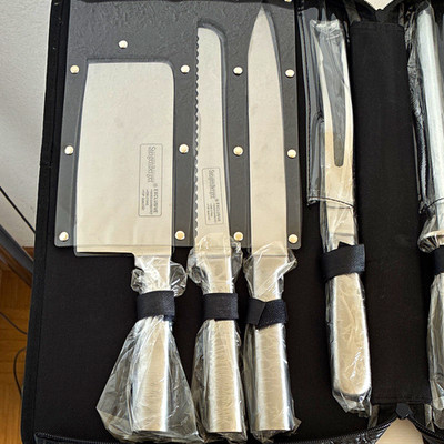 SteigenBerger Messerset 9-tlg Chromstahl/Edelstahl mit Tasche