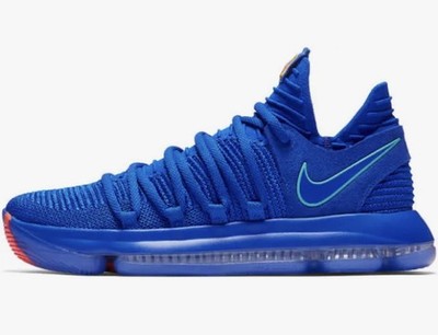 Nike KD 10 X City Edition Blue Warriors Size 11 Sneakers Shoes w/o box
