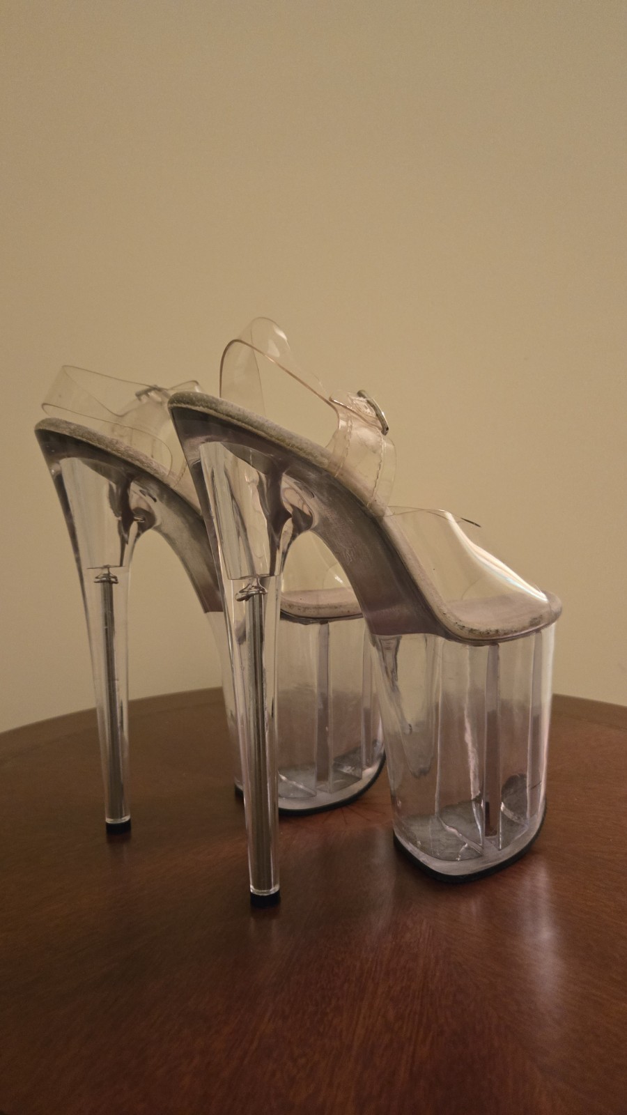 8" Clear Jumbo Stack Platform Stripper High Heels… - image 6