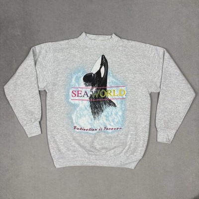 Vintage 90s Seaworld Sweatshirt Adult Size Medium Orca Orlando Theme Park Whale