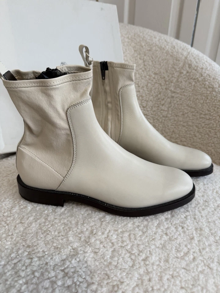NUEVO CON ETIQUETAS Brunello Cucinelli - Botines Mujer Crudo Talla 37 Foto 2 de 4